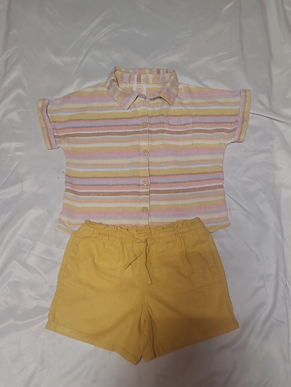 Old Navy + Wonder Nation Linen Blend Shorts And Top, Size 5T